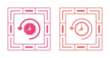 saat, zaman simgeleri vektör illüstrasyonunu ayarlayın 