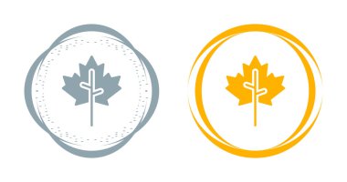 Akçaağaç yaprağı ikon vektör illüstrasyon tasarımı