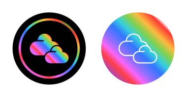 Beyaz arkaplanda izole edilmiş bulut simgeleri. vektör illüstrasyonu