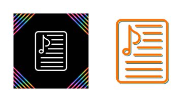 müzik listesi simgesi seti, vektör illüstrasyonu