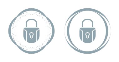 Asma kilit simgeleri, vektör illüstrasyonu