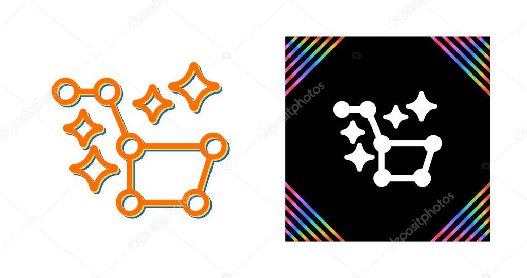 Vector illustration of the Constellation Ursa Major icon on white background