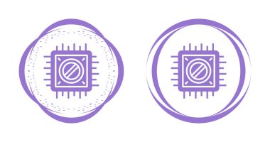 beyaz arkaplanda işlemci simgesi için renk bilgisayar çipi.