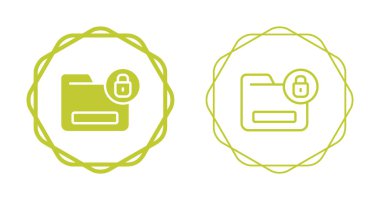 Asma kilit sembolleri içeren güvenli dizin simgeleri