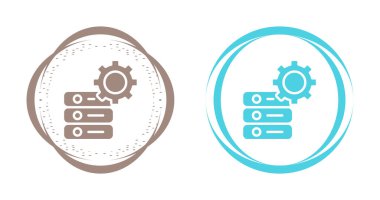 Veritabanı yönetim simgeleri ayarlandı, vektör illüstrasyonu