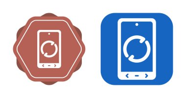 Akıllı saat simgesine sahip mavi akıllı telefon beyaz arkaplanda izole edildi. Bir takım şeyler. vektör illüstrasyonu