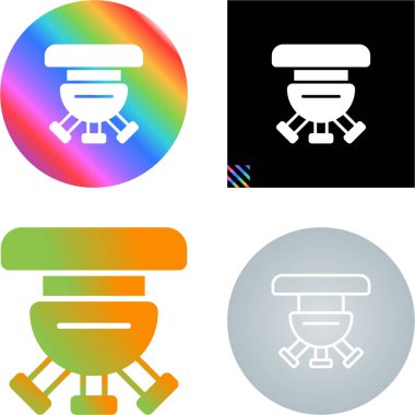 Mikroskop mercek ikonu vektör illüstrasyon tasarımı