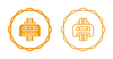 Yazıcı simgesi beyaz arkaplanda izole edildi