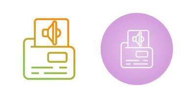 Beyaz arkaplan, vektör illüstrasyonundaki dizin simgelerinde ses dosyaları kümesi        