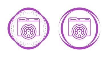 Beyaz arkaplanda hız göstergesi simgeleri olan bilgisayar web sayfaları, vektör illüzyonu  