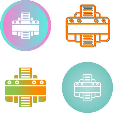 Yazıcı simgeleri, basit vektör tasarımı 