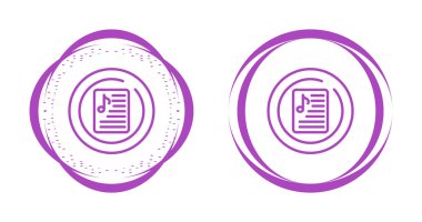 müzik listesi web simgesi vektör illüstrasyonu