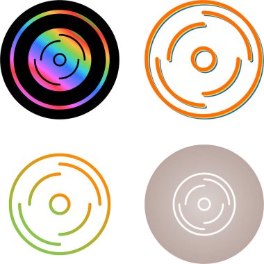 cd disk web simgesi vektör çizimi