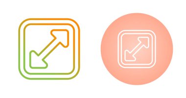 Beyaz arkaplanda ok simgeleri olan kareler, vektör illüzyonu 