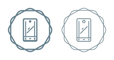 Beyaz arkaplanda izole akıllı telefon simgesi, modern telefon işareti, renkli illüstrasyon 