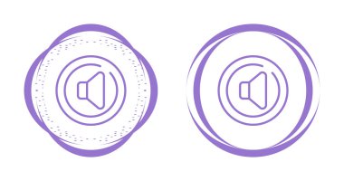 Hoparlör simgeleri ayarlandı, vektör çizimi