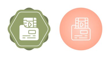 Beyaz arkaplan, vektör illüstrasyonunda bilgisayar dizinleri ve ses dosyaları simgeleri    