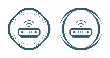 Wifi yönlendirici, kablosuz ethernet modem simgesi beyaz arkaplanda izole edildi