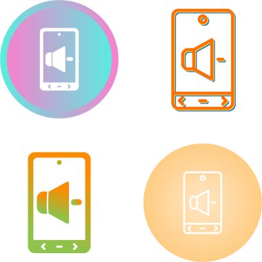 Beyaz arkaplanda akıllı telefon simgesi. İzole vektör illüstrasyonu 