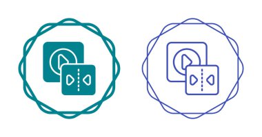 Dairesel sınırlar içinde iki ana ortam simgesi