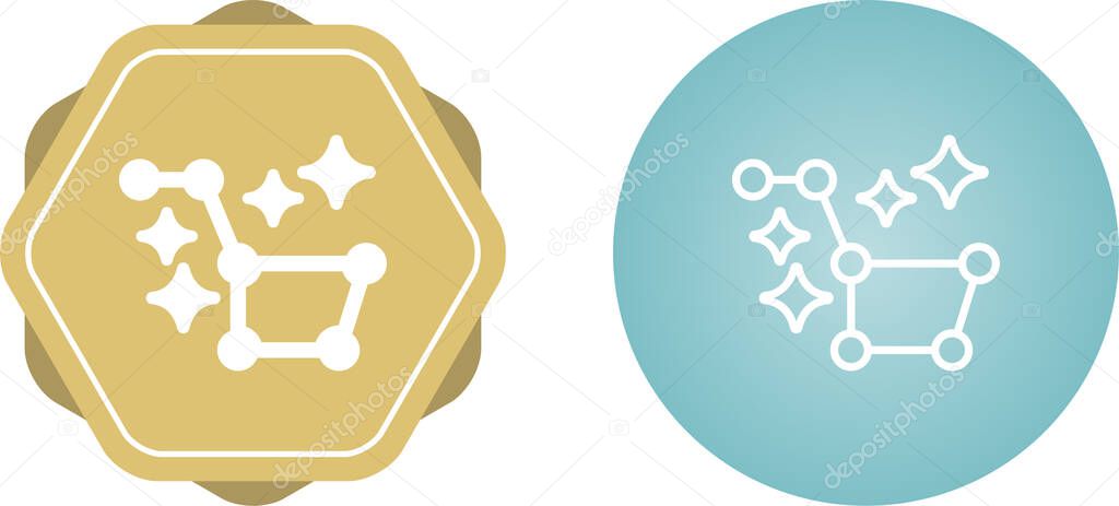 Vector illustration of the Constellation Ursa Major icon on white background