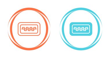 Beyaz arkaplan üzerindeki usb girdi simgeleri kümesi, vektör illüstrasyonu