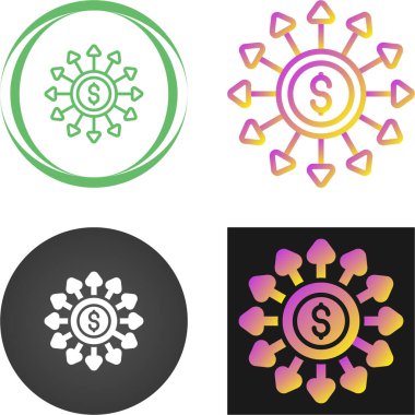  Bütçeleme ve Öngörü web simgesi basit illüstrasyon