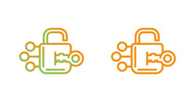 Kilit simgelerini beyaz arkaplanda izole et