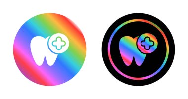 Diş sağlığı kliniği logo şablonu, diş simgesi, vektör illüstrasyonu