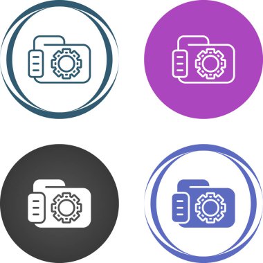 Dizini Gear Simgesi, Veri Ayarları Simgesi Beyaz Arkaplanda İzole Edildi 