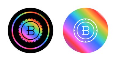 Bitcoin para sembolleri beyaz arkaplanda izole edildi.