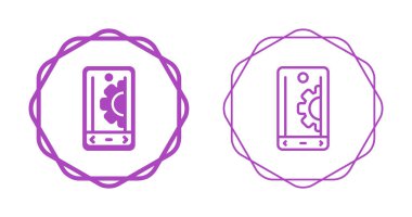 Beyaz arkaplanda akıllı telefon simgesi. İzole vektör illüstrasyonu 