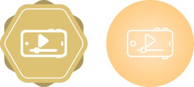 çalma simgelerine sahip cep telefonu beyaz arkaplanda izole edildi.