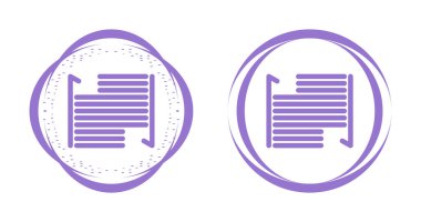 Dairesel çizgiler içinde mor kaydırma simgeleri