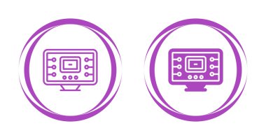 Beyaz arkaplanda bilgisayar simgesi izole edildi. 