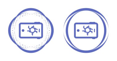 akıllı telefon simgeleri ayarlandı, vektör illüstrasyonu basit tasarım