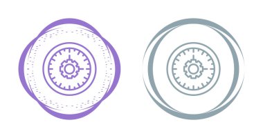 Beyaz arkaplanda kronometre simgeleri, vektör illüstrasyonu     