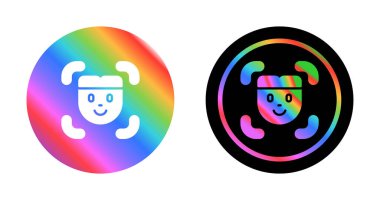 Yüz Kimliği Web simgesi vektör çizimi