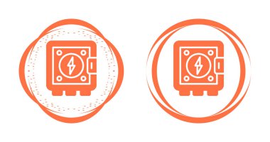 Elektrik panel simgelerinin vektör illüstrasyonu