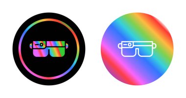 vr gözlük web simgesi vektör illüstrasyonu