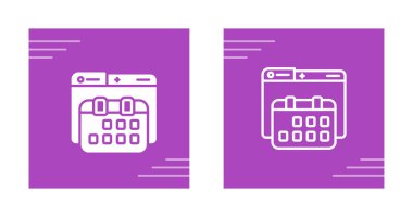 Beyaz arkaplanda takvim simgeleri. vektör illüstrasyonu