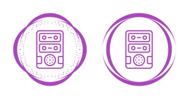 Beyaz arkaplanda bilgisayar birimleri simgeleri, vektör illüstrasyonu 