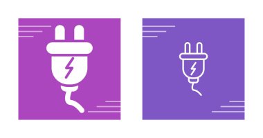 Beyaz arkaplanda izole edilmiş elektrik prizi simgeleri. bağlantı konsepti ve elektrik bağlantısının kesilmesi