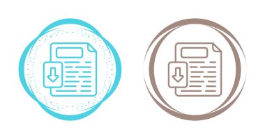 belge simgeleri ayarlandı, vektör illüstrasyonu basit tasarım