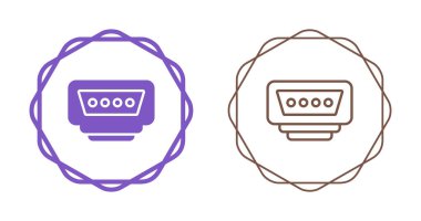 Dairesel sınırlar içinde iki ana bağlantı simgesi