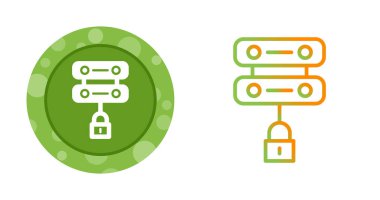 Asma kilit sembollü güvenli sunucu simgesi