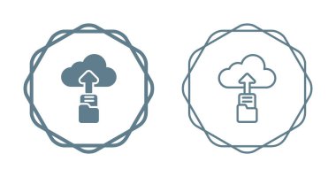 Bulut hesaplama teknolojisi ayarlandı. Bulut hesaplama simgesi. Vektör çizimi. beyaz arkaplanda izole.