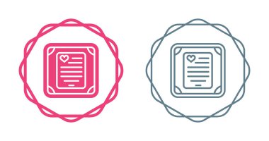 Kalp sembolü kenarlığı içeren özetlenmiş sertifika simgeleri