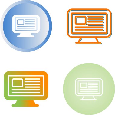 Bilgisayar izleme simgeleri, vektör illüstrasyonu