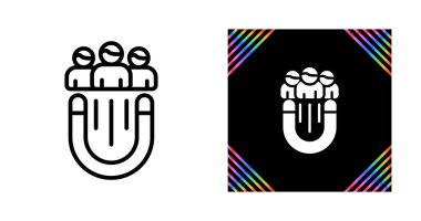 Kullanıcı Bağlantısı simgeleri ayarlandı, vektör illüstrasyonu 